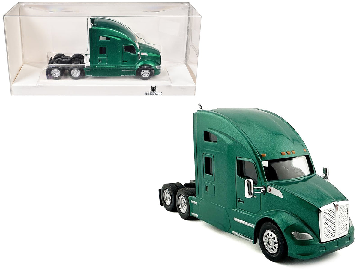 HO Logistics Kenworth T680 sleeper cab green metallic 1:87 HO HL-68005, product image 1