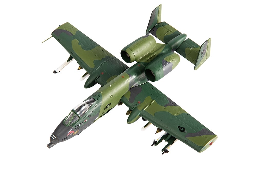 JC Wings 1:144 A-10A Chopper Popper model viewed from above, showing its broad wings and twin engines