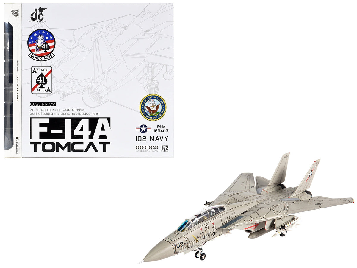 JC Wings 1:72 F-14A Tomcat in VF-41 Black Aces markings
