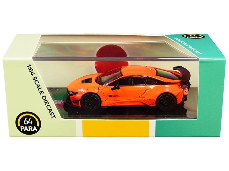 Paragon BMW i8 Liberty Walk orange 1:64 diecast model PA-55144, view 1