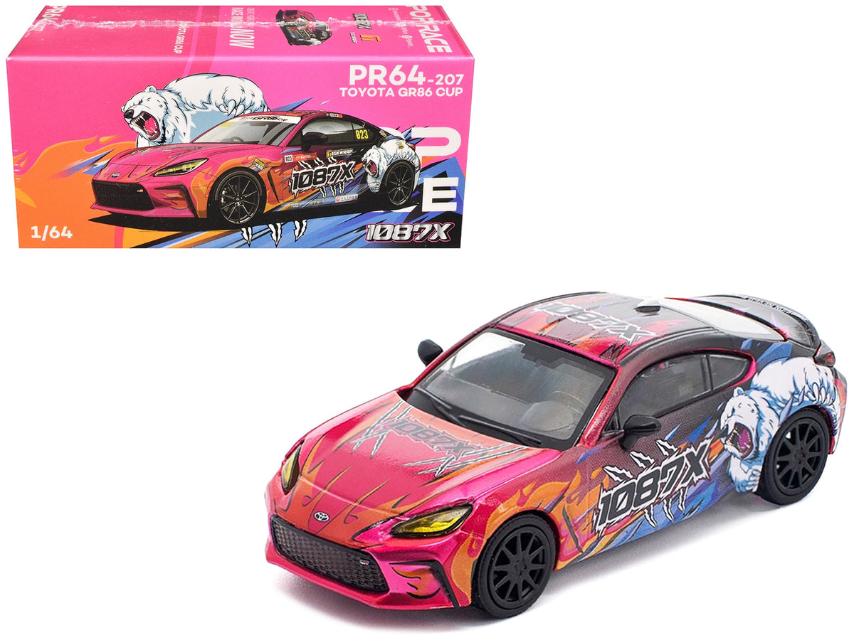 Toyota GR86 #823 1087X "Toyota GR86 Cup" (2025) 1/64 Diecast Model Car by Pop Race