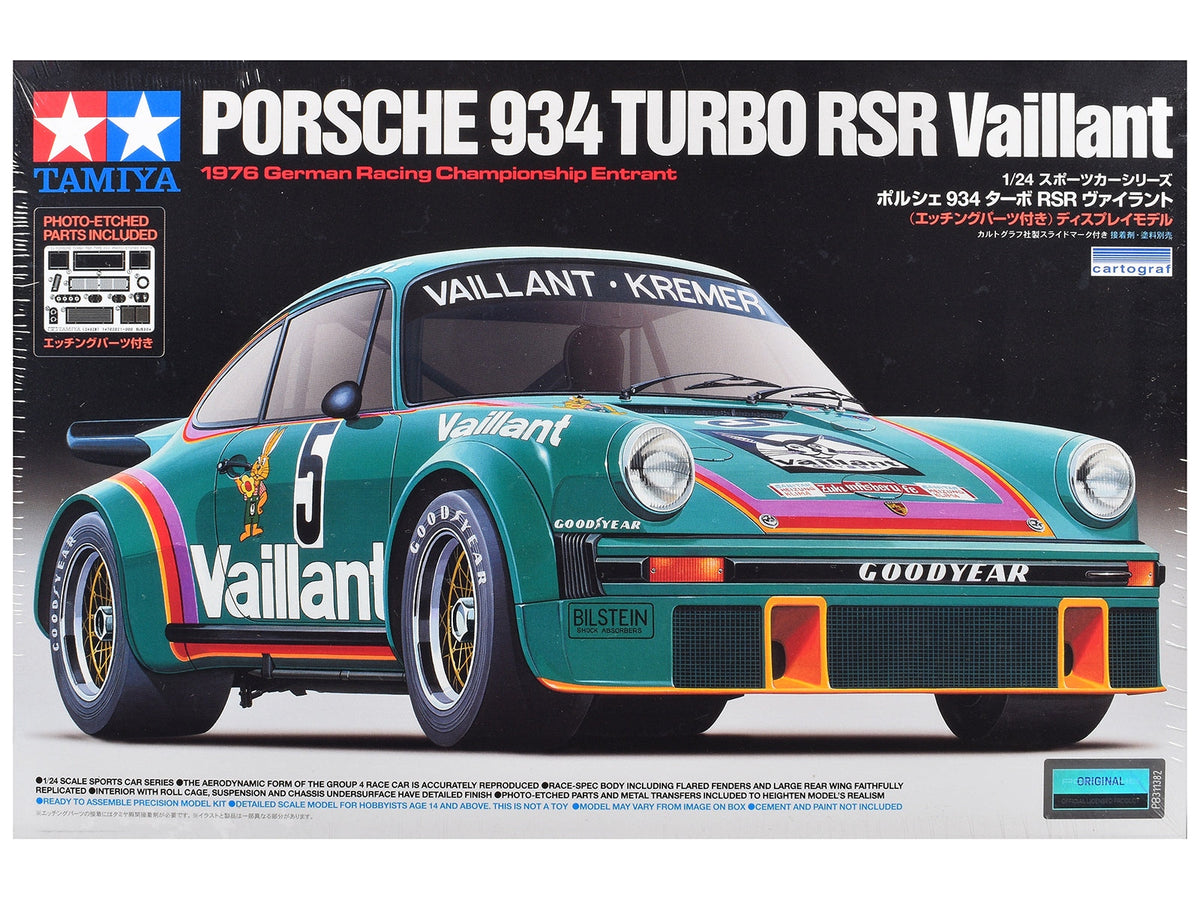 Tamiya Porsche 934 Turbo RSR Vaillant-Kremer kit 24334, a 1:24 assembly kit