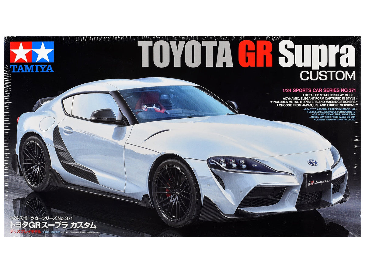 Tamiya Toyota GR Supra Custom 1:24 kit 24371 product image; assembled finish requires painting