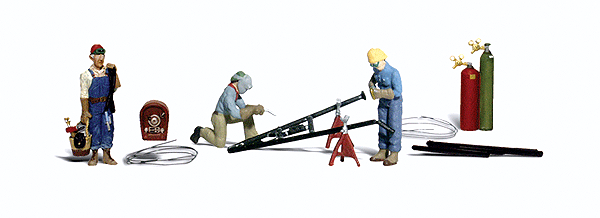 Woodland Scenics A2748 O scale Welders and Accessories scenic figure and accessory set