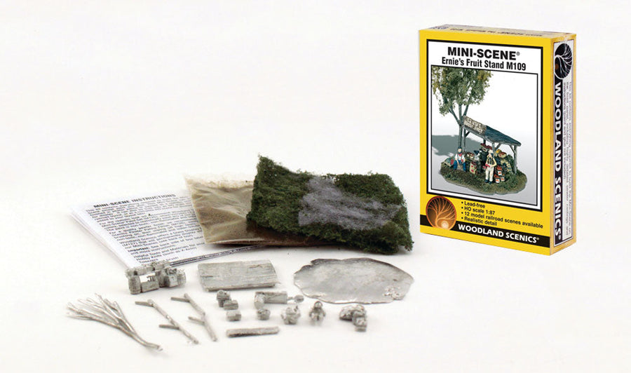 Woodland Scenics M109 Ernie's Fruit Stand HO mini-scene kit