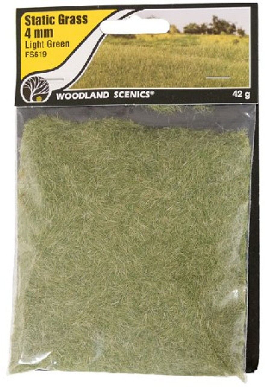 Woodland Scenics Light Green 4 mm Static Grass, 42 gram package