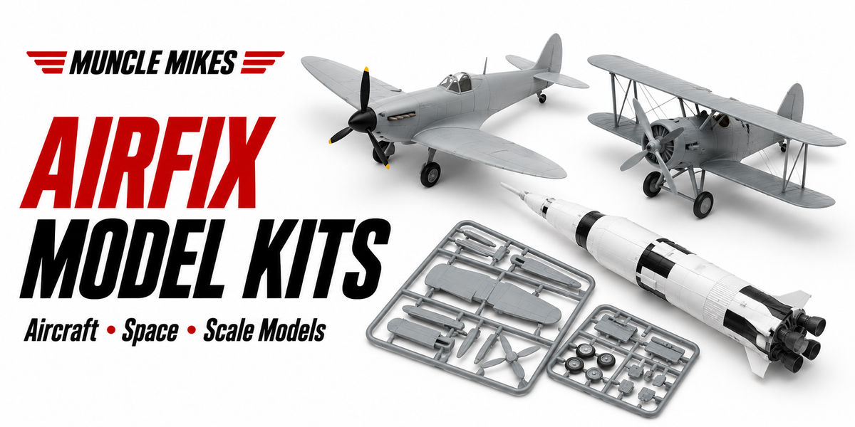Muncle Mikes Airfix model kits collection artwork: aircraft, military vehicles and scale models