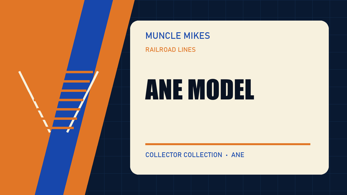 ANE Model collection artwork: railroad brand title card with stylized track.