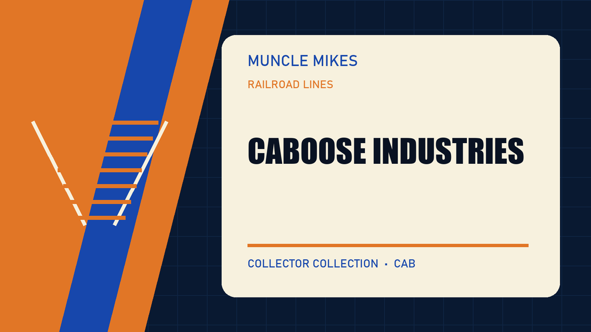 Caboose Industries collection artwork: railroad brand title card with stylized track.