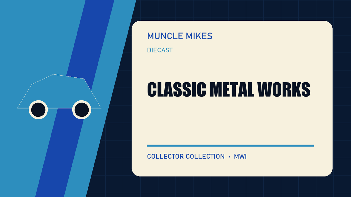 Muncle Mikes Classic Metal Works collection artwork: brand name with a stylized car icon