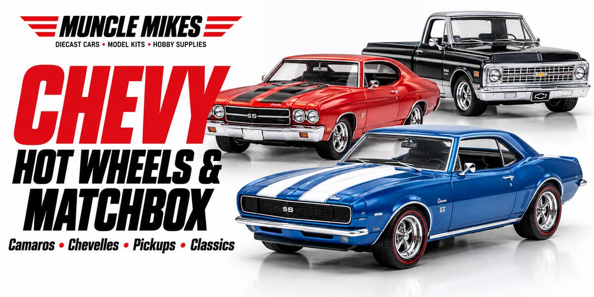 Muncle Mikes Chevy Hot Wheels and Matchbox collection artwork: Camaros, Chevelles, Novas, Corvettes and pickups