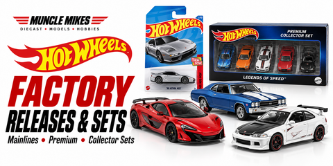 Muncle Mikes Hot Wheels factory releases and sets collection artwork: Mainlines, Premium, Collector Sets