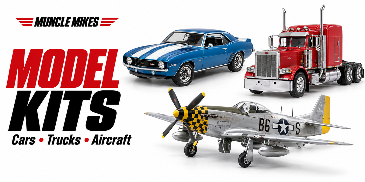 Muncle Mikes model kits collection artwork: Cars, Trucks, Aircraft