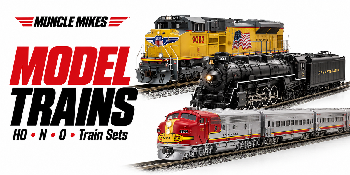 Muncle Mikes model trains collection artwork: HO, N, O, Train Sets