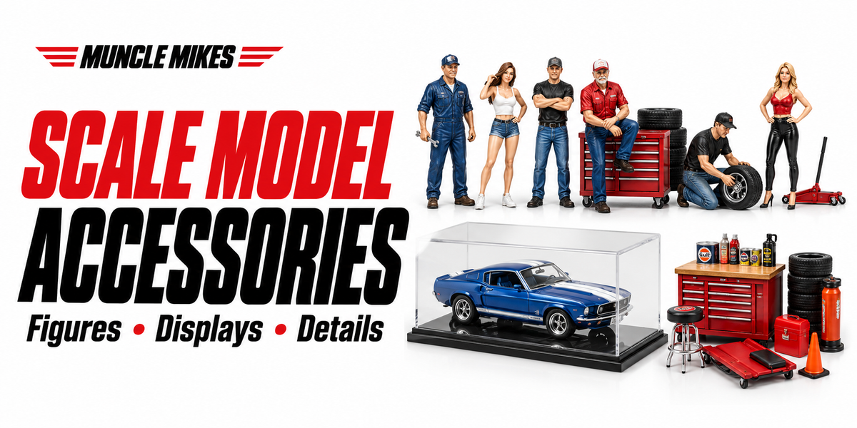 Muncle Mikes scale model accessories collection artwork: Figures, Displays, Details
