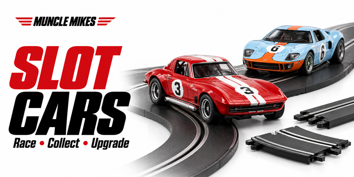 Muncle Mikes slot cars collection artwork: race, collect and upgrade