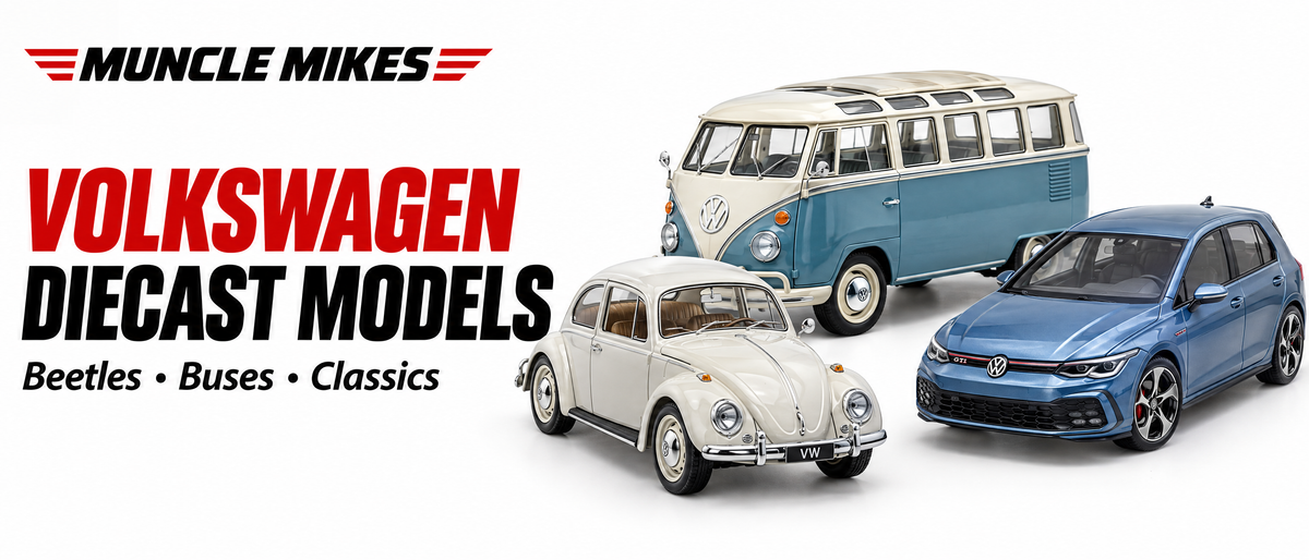 Muncle Mikes Volkswagen diecast models collection artwork: Beetles, Buses, Classics
