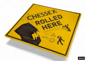 Chessex Rolled Here promotional metal sign PRM016 - product view 1