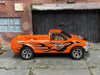 Custom Hot Wheels - 1997 Ford F150 - Harley Orange and Black - Chrome AMR Wheels - Rubber Tires