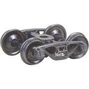 Kadee HO 552 50-Ton A.S.F. A-3 Ride-Control Self-Centering Trucks with 33" Smooth Back Wheels — exact Kadee product view