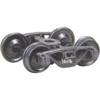 Kadee HO 552 50-Ton A.S.F. A-3 Ride-Control Self-Centering Trucks with 33" Smooth Back Wheels — exact Kadee product view