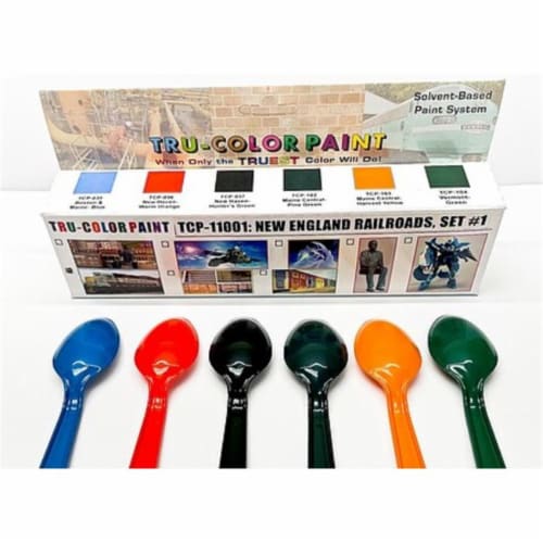 Tru-Color Paint 11001 New England Railroad Paint Set #1 (6-Pack of 1oz Bottles) — exact Tru-Color Paint product image