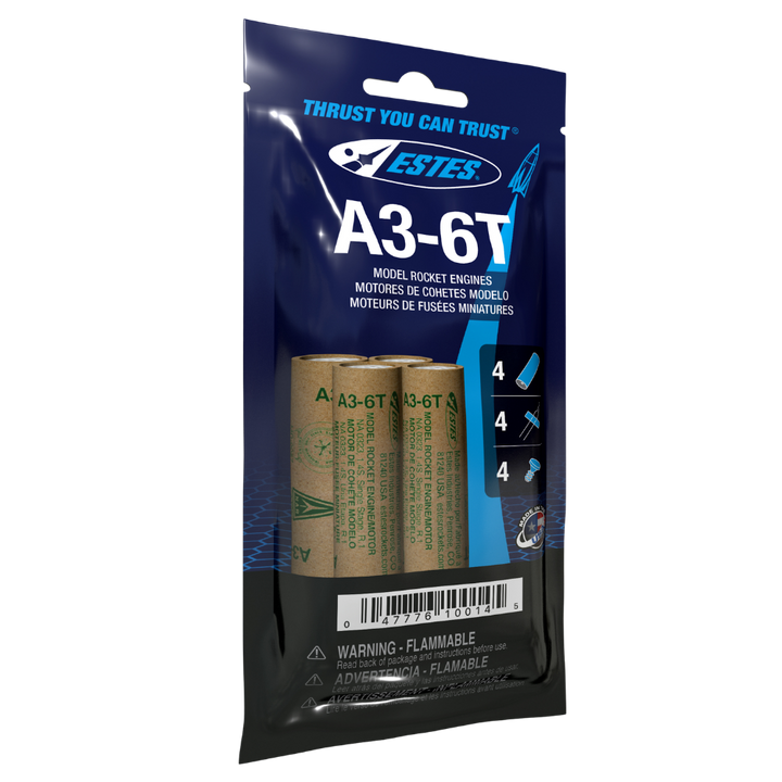 Estes A3-6T Engines (10014) product view 1