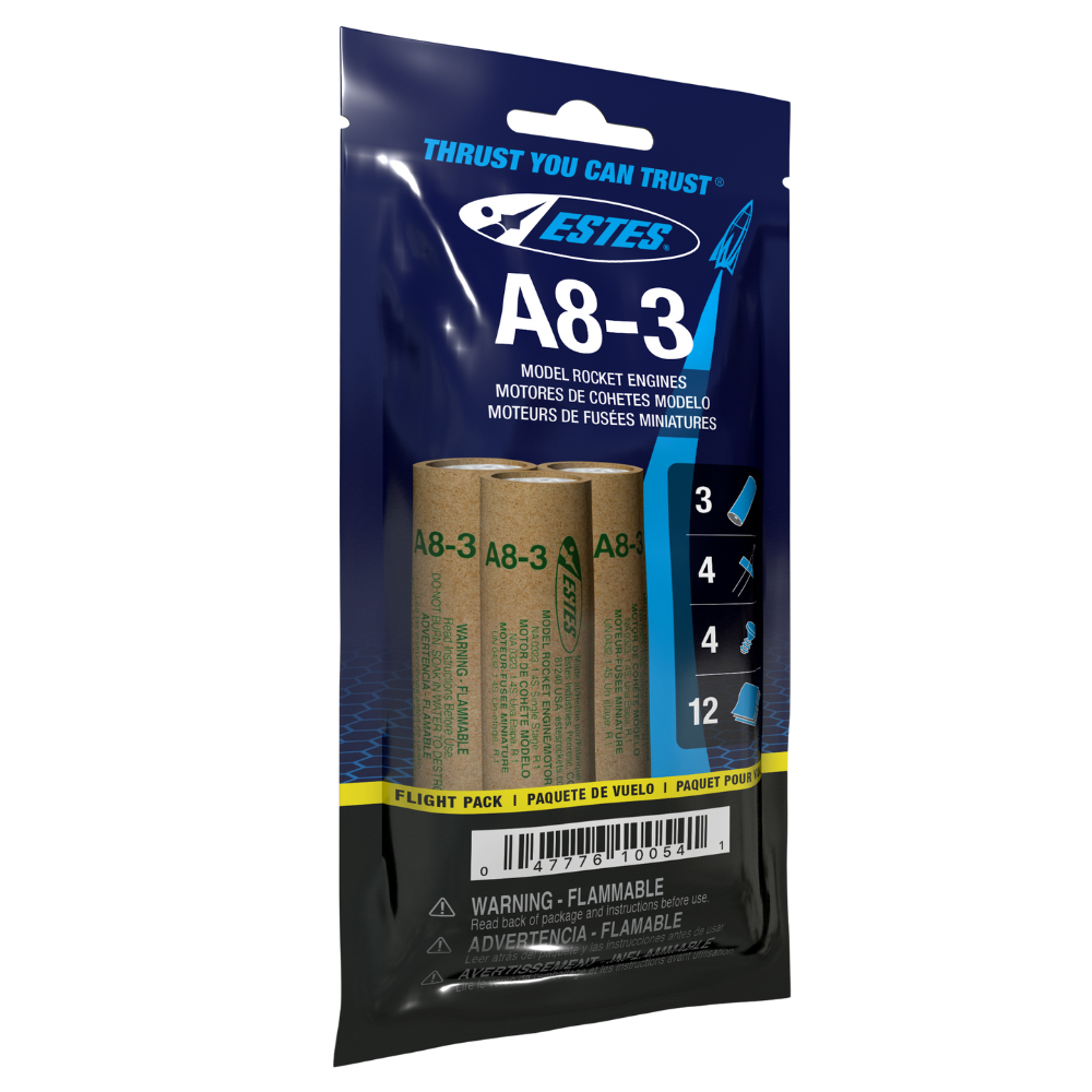 Estes A8-3 Engine Flight Pack (10054) product view 1