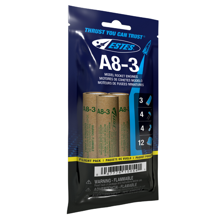 Estes A8-3 Engine Flight Pack (10054) product view 1