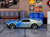 Loose Hot Wheels - 1969 Ford Mustang Boss 302 - Blue and Silver Falken Tires