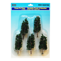 Rock Island Hobby RIH024102 Forest Fir Trees with bendable trunk and branches; HO Scale: 31 ft; N scale: 57 ft; O scale 17 ft. — exact Rock Island Hobby product image