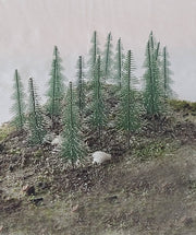Rock Island Hobby RIH024202 Snow Covered Fir 8pc 3.5"; 8pc 4.3" — exact Rock Island Hobby product image