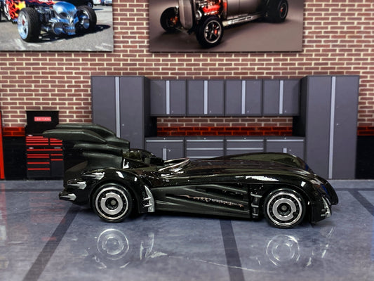 Loose Hot Wheels - Batman and Robin Batmobile - Black and Chrome