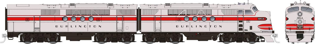 Rapido HO Scale EMD FT A+B Locomotive Burlington (CB&Q) #105-A + #105-B w/ DCC & Sound – RAP53512– product image