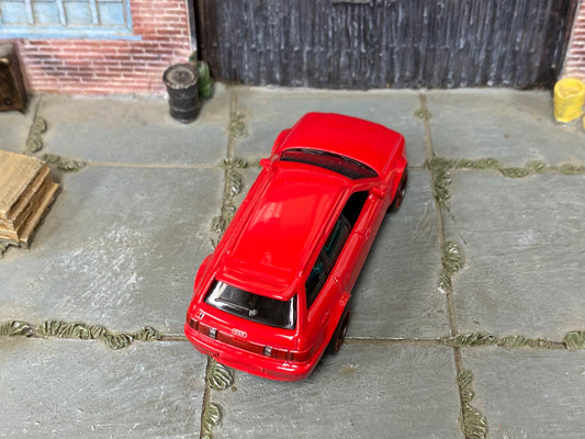 Custom Hot Wheels - 1994 Audi Avant RS2 - Red - Red Mag Wheels - Rubber Tires
