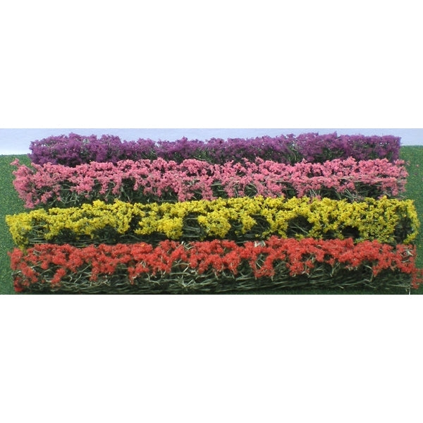 JTT HO Scale Flower Hedges - 5" × 3/8" × 5/8", 8-Pack | 95509 — exact product reference