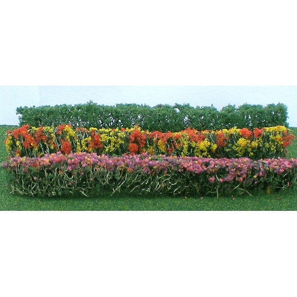 JTT HO Scale Flower Hedges - 5" × 3/8" × 5/8", 8-Pack | 95510 — exact product reference