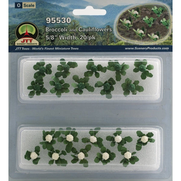 JTT O Scale Broccoli & Cauliflowers - 5/8", 20-Pack | 95530 — exact product reference