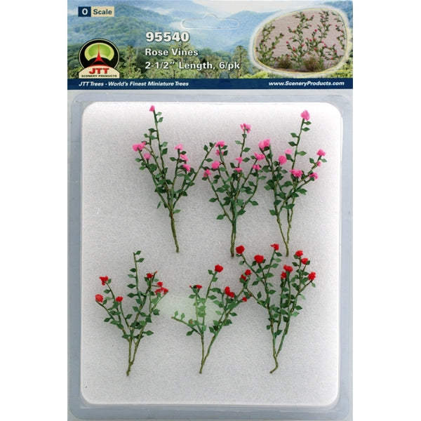 JTT O Scale Rose Bushes - 2-1/2", 6-Pack | 95540 — exact product reference