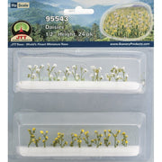JTT HO Scale Daisies - 1/2", 24-Pack | 95543– product image 1