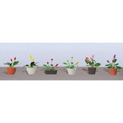 JTT O Scale Potted Flower Assortment #3 - 6-Pack | 95570– product image 1