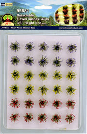 JTT HO Scale Detachable Flower Bushes - 30-Pack | 95581– product image 1