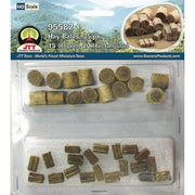 JTT HO Scale Round & Rectangular Hay Bales - 35 Pieces | 95582– product image 1