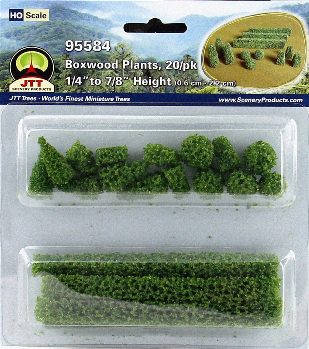 JTT HO Scale Boxwood Plants - 20-Pack | 95584 — exact product reference