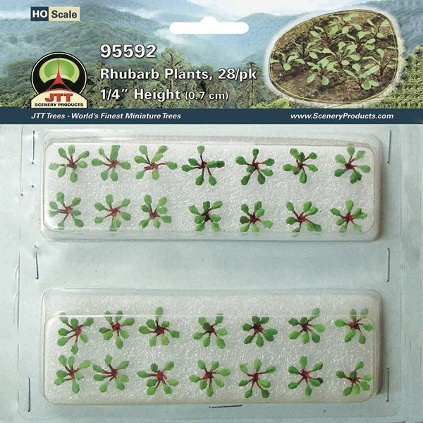 JTT HO Scale Rhubarb Plants - 28-Pack | 95592 — exact product reference