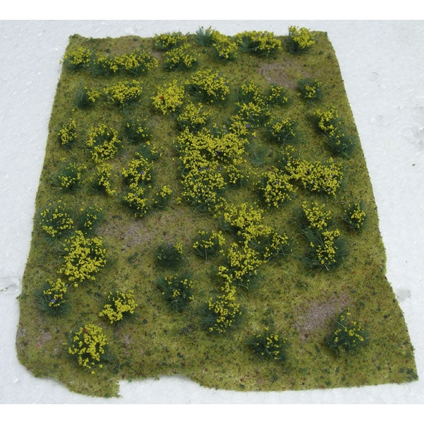 JTT Flowering Meadow Landscape Sheet - Yellow, 5" × 7" | 95605
