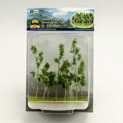 JTT O Scale Woods Edge Trees - Pastel Green, 4"-5.5", 8-Pack | 95621– product image 1