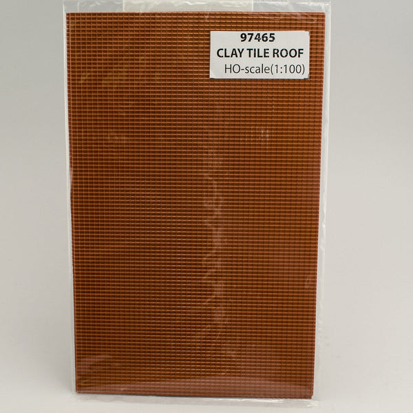 JTT HO Scale (1:100) Clay Tile Roof Pattern Sheets - 2-Pack | 97465