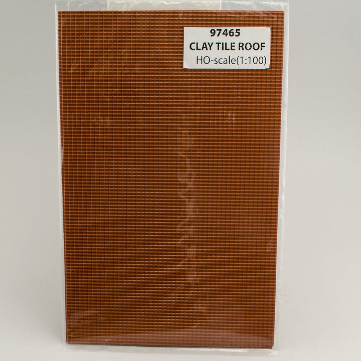 JTT HO Scale (1:100) Clay Tile Roof Pattern Sheets - 2-Pack | 97465