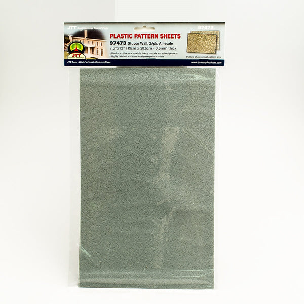 JTT N Scale (1:200) Stucco Wall Pattern Sheets - 2-Pack | 97473